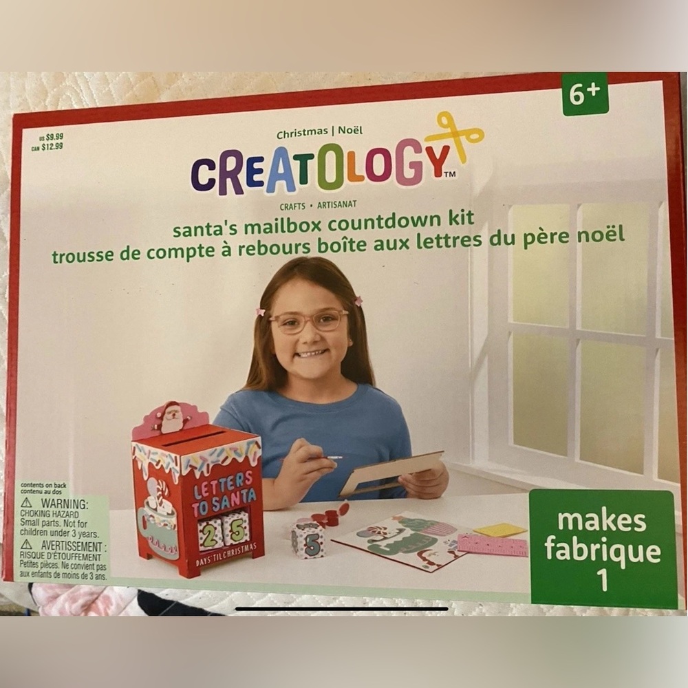 New In Box Creatology Santa's Mailbox Countdown Kit Christmas Crafts Ages 6+